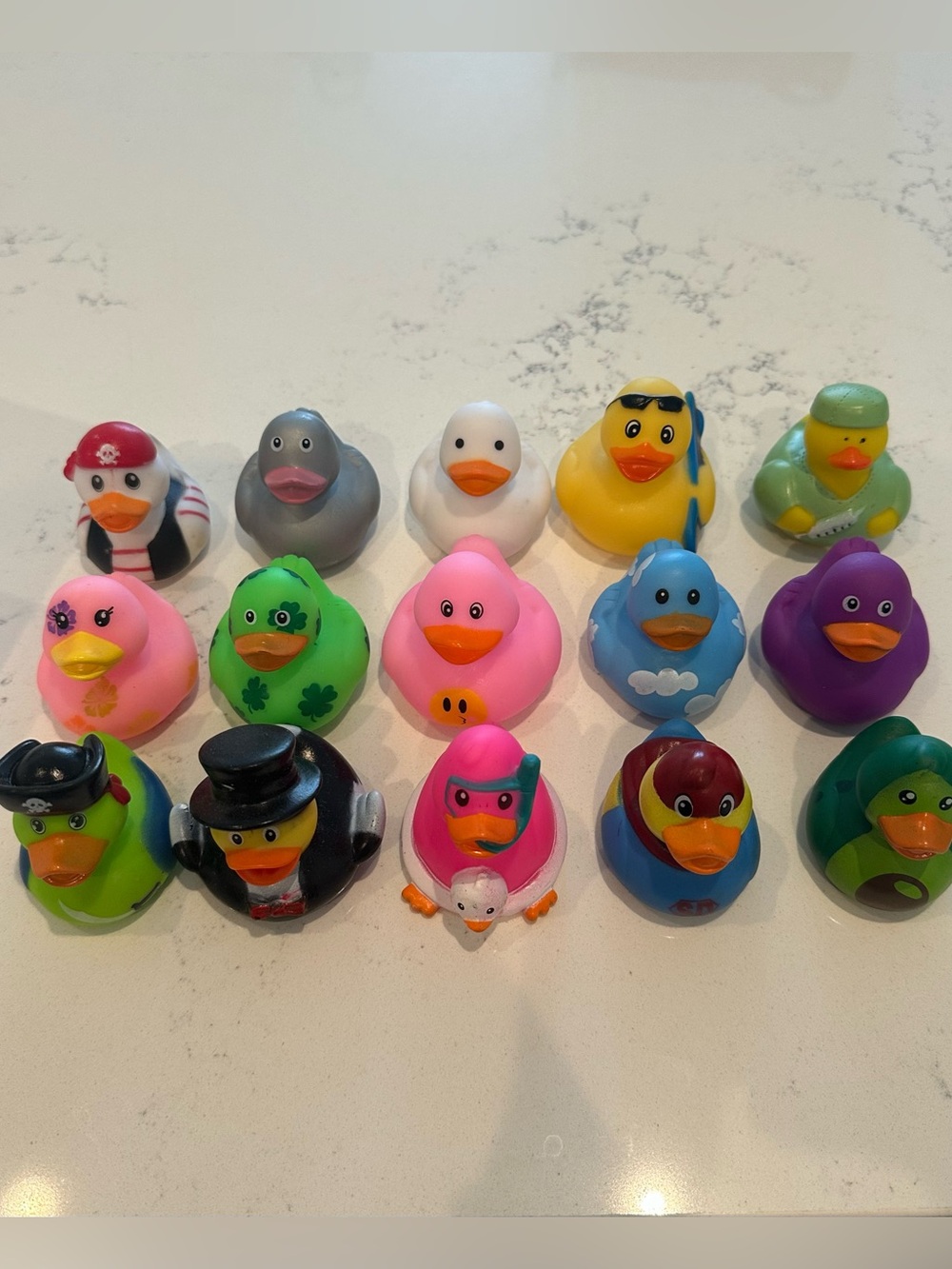Colorful Novelty Rubber Duck Set - 15 Pieces